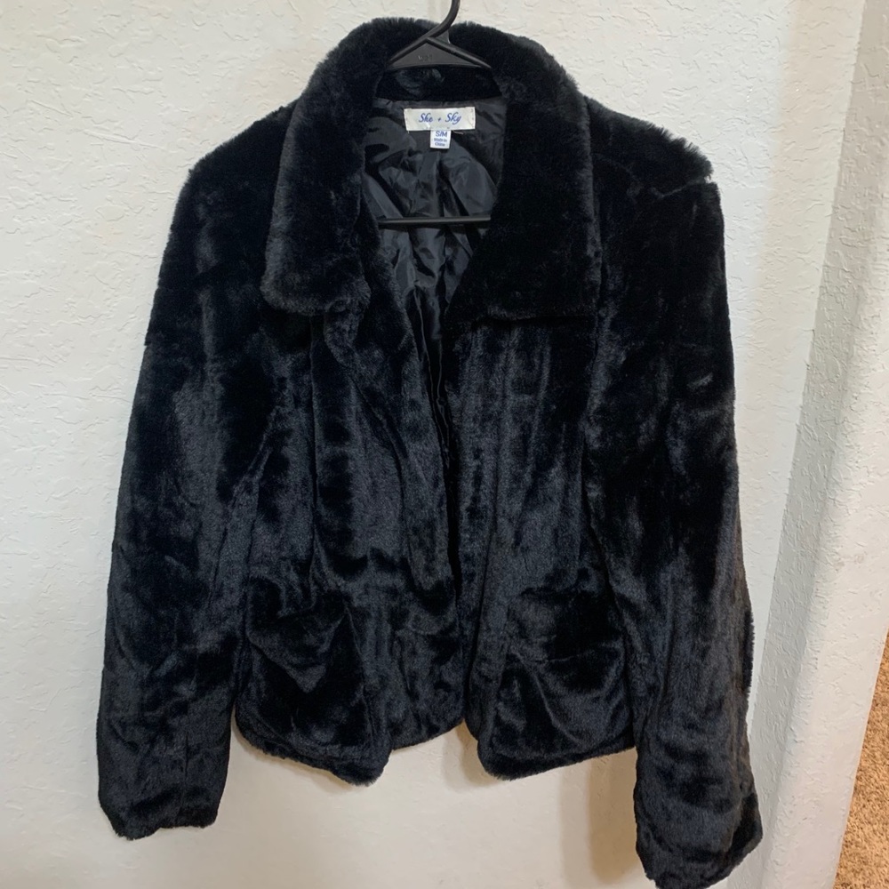 Faux fur jacket